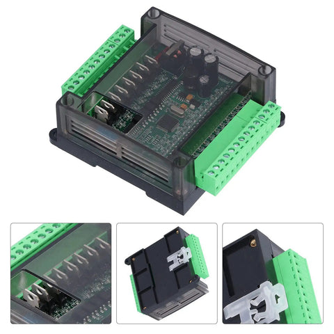 12V PLC Control Module For Quick Easy Plug And Play Automation Programmable Logic Controller Board With Relay Output DC12V 2N20MT And Shell Enclosure