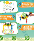 16 Pack Doodling Robot Building Kits For Kids 8 To 12, STEM Craft Toys For Classroom Activities, step-by-step assembly guide