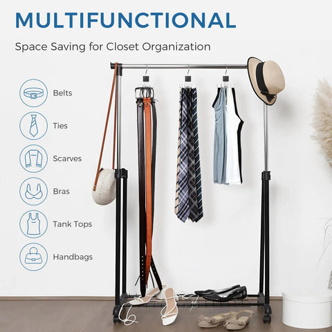 Two Pack Premium Belt Hanger Closet Organizer Keeps Your Closet Tight With A Smooth Swivel Design That Easily Stashes Up To Twenty Four Straps And Clears Clutter Dead Simple Without Any Drama