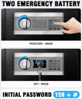 Digital lock interface of 1.7 Cu Ft Home Safe With Digital Lock, Movable Partition, Smart Alarm, Silent Keypad Mode, And Motion Sensor Lights