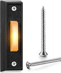 Lighted Wired Doorbell Button With LED Glow For Garage And Home Entry Easy Install No Brainer Wall Mounted Push Button Replacement Compatible With Most Low Voltage Chimes And Transformers Black Warm Light with screws