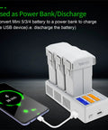 Powerful 100W Battery Charging Station With Color Screen For Mini5 4 3 Pro Drones in use as power bank for USB device