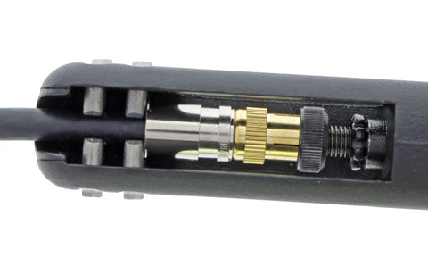 OmniSeal Pro XL Coax Compression Tool For F BNC RCA RG11F And MiniCoax Connectors Six And Three Quarters Inch Crimper
