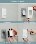 Installation steps for Five Dimmer Switch Bundle For Home Lighting, 3-Way 4-Way And Single Pole, Neutral Wire Required, White Finish