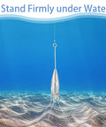 5 Pcs Sputnik Sinker Surf Fishing Weights Set Stainless Steel Long Tail Sinkers For Catfish And Surf Casting Ocean Breakwater River Beach Gear 5 Ounces Each with underwater view.