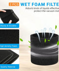 2-pack wet foam filter from 6 Pack VRC5 Filter Bags And 2 VFF51 Foam Filters Kit For Vacmaster 4 To 16 Gallon Wet Dry Vacs Replacement VRC51.