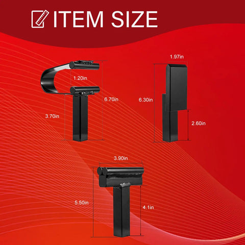 1 Inch Blacksmith Hardy Tool Set With Hot Cut, Creasing Stake, And Spring Fuller dimensions on red background