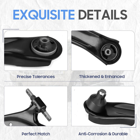 Close-up details of Heavy Duty Front Lower Control Arm With Ball Joint Suspension Kit Bolt On for Nissan Rogue 2.5L 2008-2015