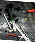 90 Degree Stainless Steel Grease Nozzle Kit With Angled Fittings and tools on rubber mat