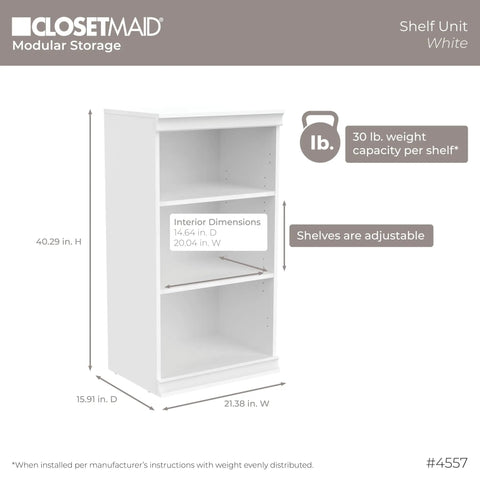 Versatile Modular Storage Shelf With Three Adjustable Shelves Stackable Closet Organizer Featuring Clean Trim Solid Backing Easy Peasy Setup For Ultimate Home Organization Game Changer