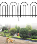 Super Sturdy No Dig Animal Barrier Fence Panels For Dogs And Rabbits 45 Feet Long With 32 Rustproof Metal Arched Sections Decorative Garden Edging That Keeps Critters Out And Looks Great In Your Yard, installed in a garden