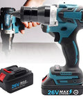 Heavy Duty Cordless Automatic Electric Rivet Gun With 5200Mah Battery And Quick Charge Kit for M3 M12 fasteners in use.