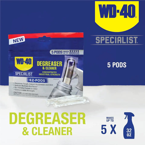 Customizable Industrial Strength Degreaser And Cleaner EZ Pods For Multi Surface Cleaning Five Pods Per Pack packaging