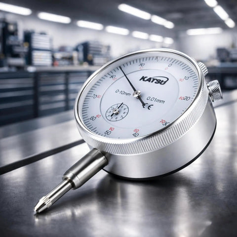 Metric Dial Test Indicator Gauge From 0 To 10 Millimeters With Magnetic Base For Precision Machining And Tool Setup 0.01 Millimeter Resolution Shop Ready For Metalworking Shops And Hobbyists