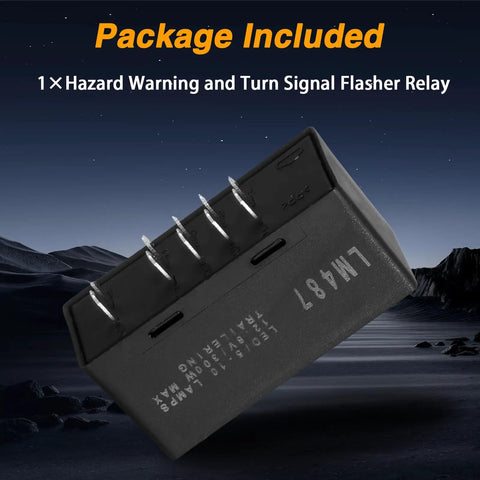 Hazard Warning And Turn Signal Flasher Relay Module For GMC Chevrolet Cadillac Hummer with LM487 label shown close-up view