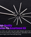 340 Piece 304 Stainless Steel Cotter Pin Clip Assortment Kit For Automotive Maintenance And Small Engine Repair Hairpin Style Heavy Duty Fasteners For Quick Fit And Long Lasting Durability