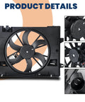 Straight Bolt On Tough Built AC Condenser Radiator Cooling Fan Assembly compatible with 2005 to 2011 Lincoln Town Car.
