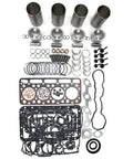 Overhaul Rebuild Kit For Bobcat 743 733 Kubota V1702 V1702B Indirect Injection Turbo Engine Replacement parts displayed