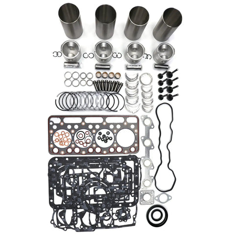 Overhaul Rebuild Kit For Bobcat 743 733 Kubota V1702 V1702B Indirect Injection Turbo Engine Replacement parts displayed