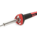 Medium Duty LED Soldering Iron Model SP40NUS Pro Grade with Three LEDs, triangular handle, red and black design.