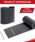 26X4.0 Inch Rim Strip And Fat Tire Rim Tape PVC Inner Tube Cushion Protector Anti Puncture Pack Of 2 For Bikes Black