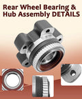Rugged Rear Wheel Bearing Hub Assembly Replacement for Ford Transit 2015 to 2025, close-up details of heavy duty hub kit