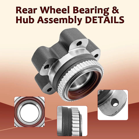 Rugged Rear Wheel Bearing Hub Assembly Replacement for Ford Transit 2015 to 2025, close-up details of heavy duty hub kit