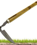 Durable Hand Weeder Sickle Tool with Hardwood Handle and Stainless Steel Blade for Easy Weeding and Soil Loosening