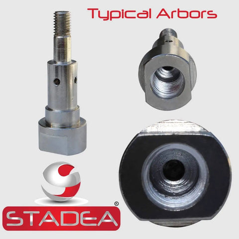 Typical arbors for Diamond Profile Wheel For Grinder 1 And A Quarter Inch Radius Demi Half Bullnose Edge Shaping Marble Tile Stone
