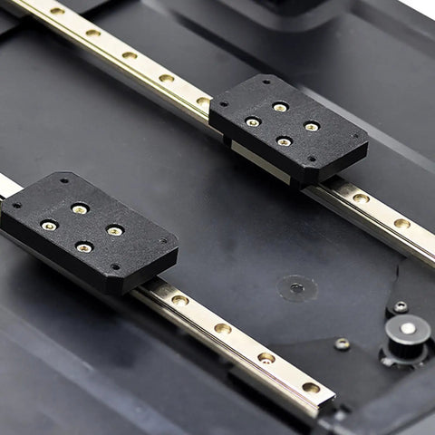 Double Linear Guide Kit MGN9H 300mm Plate Linear Metal Motion Rails For 3D Printers Upgrade Built For Solid Stability Smooth Motion And Precise Prints, twin rails close-up