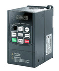 Front view of Beefy Heavy Duty VFD Variable Frequency Drive 4KW 5HP 220-240V Input To 220-240V 3-Phase Output, 0-500 Hz Control with display and buttons