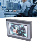 7 Inch HMI PLC Touchscreen Panel With DC 24V 5A Power 2 Channel K Type Thermocouple Temperature Measurement display in use