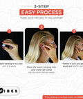 3-step guide using Custom Moldable Silicone Ear Plugs For Sleep And Travel, 6 Pairs Reusable Gel Earplugs With Waterproof Design