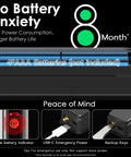 Slim Sliding Glass Door Lock With Biometric Fingerprint Remote App Control Keypad And RFID Access Electronic Digital Mortise Smart Lock For Double Hook Patio Sliding Doors 2085 Slim Fit Size Measure Before You Buy For Best Fit showing battery compartment with four AAA batteries, USB-C emergency power, backup keys, and low battery indicator.