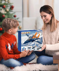 Child receiving 3 In 1 Fighter Jet Building Set With Jet Gunship Helicopter And Propeller Plane Military Aircraft Toys as gift