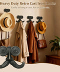 Badass Vintage Cast Iron Beard Shaped Wall Hook Kit With Heavy Duty Screws For Hanging Coats Scarves Bags And Keys While Adding Hecka Cool Antique Decor Flair To Any Entryway Or Bedroom Space.