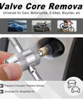 4 in 1 Valve Core Removal Tool for Cars Motorcycles and Bikes Universal Tire Stem Tool for Removing and Installing Valve Cores