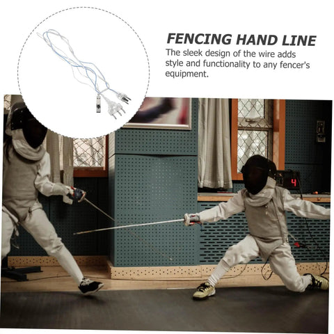 Pro Grade Foil Fencing Mask With Durable Wire Cord and Guard Cord Impact Resistant Shield in use during a match