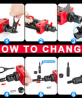 Steps to change mandrel on Rivet Nut Tool Kit WETOLS with 7 Mandrels and 70Pcs Rivnuts Assortment Kit, 14 Inch Manual Riveter