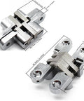 Killer Concealed Cross Hinge Pair for Sleek Door Setup Heavy Duty Stainless Steel, 60.3mm x 29.7mm, perfect for room dividers.