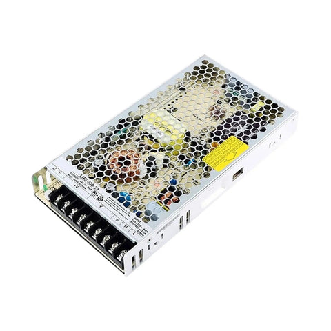 Rugged 200W 24V 8.8A Industrial Enclosed AC DC Power Supply With Fanless Metal Case High Efficiency Up To Eighty Nine Point Five Percent Operating Range Minus Twenty Five Celsius To Plus Seventy Celsius Five G Vibration Resistance, 215x115x30mm