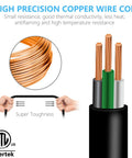 Detailed view of Eight Inch Short Power Extension Cord Outlet Saver Bang For Your Buck Must Have For Any Setup 3 Prong Grounded
