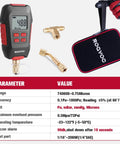 Digital HVAC Vacuum Gauge With Real Time Micron Readout 1/4 Inch SAE Connection Vacuum Meter For Refrigeration Systems And Heat Pumps Tracks Dehumidification And Impurity Removal During Service For Pros And DIY Techs. digital vacuum gauge with case and brass adapters