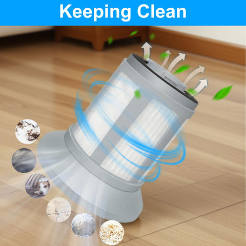 4 Pack Replacement Vacuum Filter Kit For Zing Bagless Canister Vacuums 2156A 2156 1665 16652 1665W 2156E with airflow cleaning