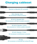 Seven In One Universal 54.6V 2A Ebike Charger cable set with multiple connector types labeled for 48V Li Ion 13S Batteries