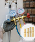20 Piece Brass Hose Barb Fitting Set 1/4 5/16 3/8 1/2 Inch Barb Adapters displayed with air system diagram