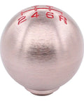 Aluminum Round Ball 6 Speed Shift Knob With M10x1.5 Thread Adapter For Honda Civic S2000 Type R RSX FA5 FG2 FB6 FD2 JDM Silver