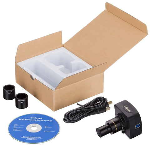 10MP USB 3.0 Microscope Camera For Real Time Live Video Crystal Clear 3584x2748 Imaging Plug And Play High Resolution Capture Easy Editing And Streaming For Lab Classroom And DIY Projects in box