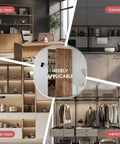 Ceakian 32 Inch Concealed Sliding Barn Door Hardware Kit With Soft Close For 24 Inch Passage Opening installed in various rooms
