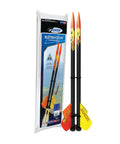 Sidekick Rocket Building Kit For Ages 10 And Up Advanced Dual Body Flying Model Kit With Decals Recovery Streamers shown with packaging
